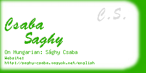 csaba saghy business card